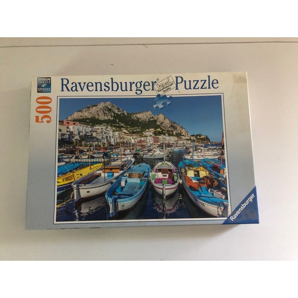 Ravensburger 500 Piece Puzzle Boat Marina Water Nautical Landscape